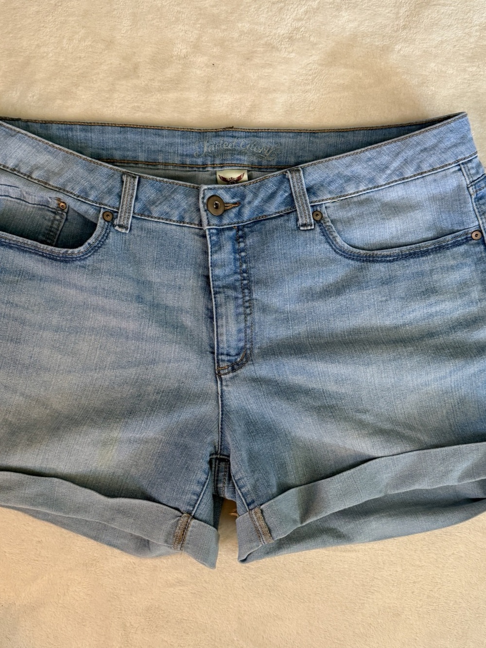 Faded Glory Women's Denim Jean Shorts Size 18